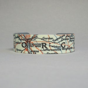 Vintage Georgia Map Cuff Bracelet: State Jewelry