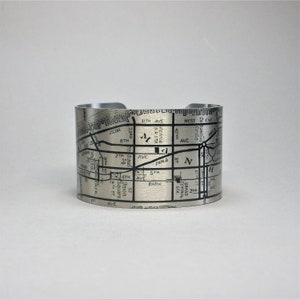 New York City NYC Manhattan Map Cuff Bracelet Unique Travel Gift for Men or Women image 7