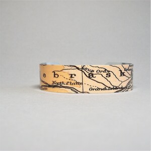 Nebraska Map Cuff Bracelet: Vintage State Pride Jewelry