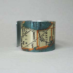Vero Beach Florida Map Cuff Bracelet from Cape Canaveral to West Palm Beach Unique Gift for Men or Women image 5