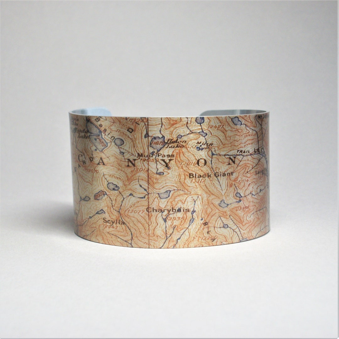 Kings Canyon John Muir Trail Cuff Bracelet California Hiking Explorer ...