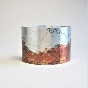 Machu Picchu Cuzco Cusco Peru Cuff Bracelet Map Unique Travel Gift for Men or Women image 2