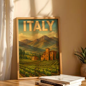 Italy Wall Art Poster | Printable DIGITAL art | Italie Poster | Poster Itali | Scenic travel art | artful Italy poster | travels poster