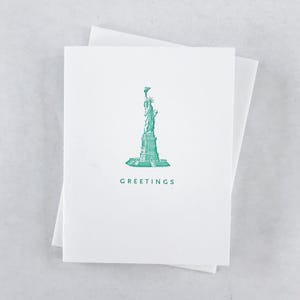 Cartão de Saudações Pequenas da Estátua da Liberdade