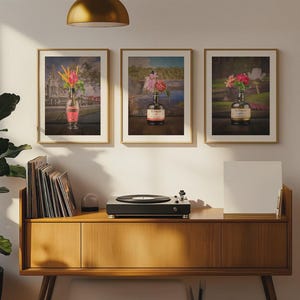 El Dorado Rum - 3er Set I Kunstdruck | Barwagen Dekor | Hausbar Wandkunst | Man Höhle Poster |  Spirituosen-Wand-Kunst | Rum Kunst Geschenk