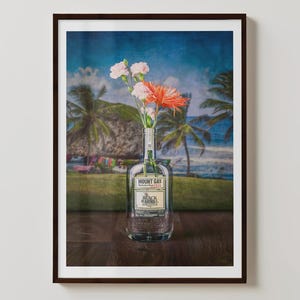 Mount Gay Black Barrel Kunstdruck | Barwagen Dekor | Hausbar Wandkunst | Man Höhle Poster |  Spirituosen-Wand-Kunst | Rum Zeitgenössisches Geschenk