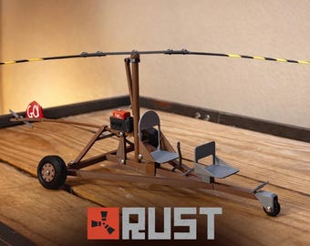 Rust Minicopter DIY Build Kit | Game-Inspired Helicopter Prop | Assemble-It Display Model