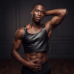 Leather Tank Top Men - Etsy