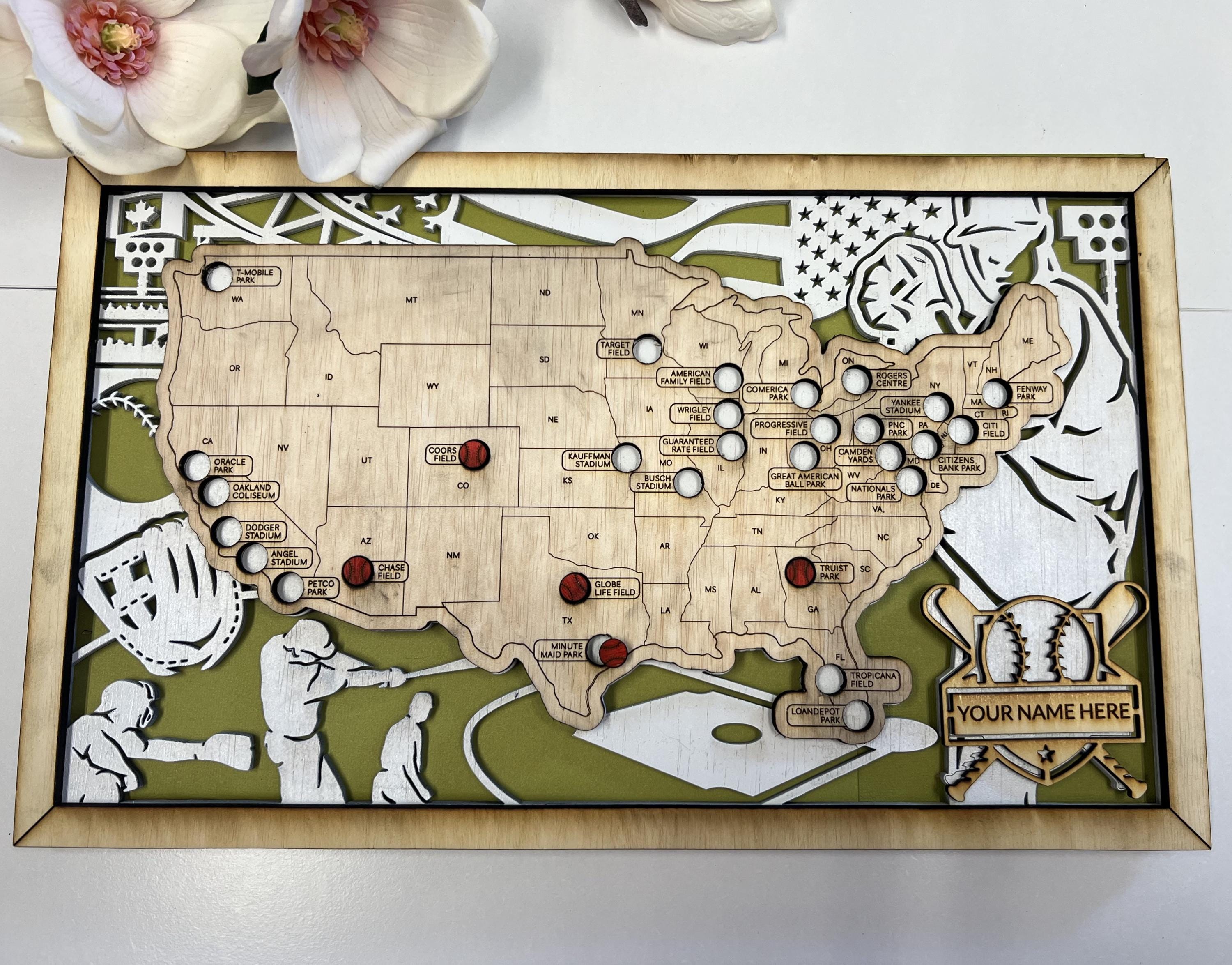 Mlb ballpark map - Etsy 日本