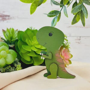 Kit de pintura de dinosaurios de madera para niños – Manualidad con tarjetas desplegables – Actividad de pintura infantil – Kit de rompecabezas de T-Rex – Regalo o recuerdo de fiesta
