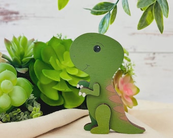 Kids DIY Wooden Dinosaur Paint Kit – Pop-Out Dinosaur Puzzle Card