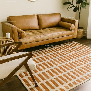Minimalist Rug Hand-Tufted 100% Wool Handmade Area Rug Carpet for Home| Bedroom Rug| Living Room Rug| Kids Carpet