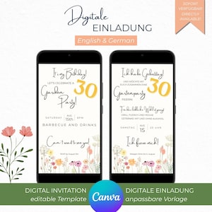 Convite digital de aniversário, convite para festa no jardim, envio de convites online, convites para festa online, cartão de aniversário para WhatsApp, convite grátis