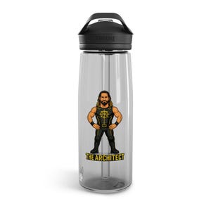 Seth Rollins The Architect Inspired Cartoon CamelBak Eddy® Water Bottle - 20oz/25oz, Reusable Sports Bottle, Back 2 School Wrestling Fan