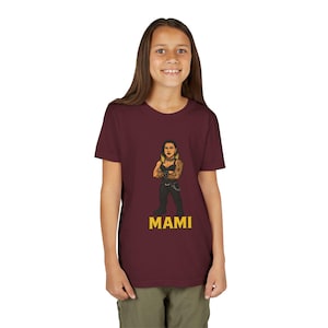 Rhea Ripley, fan de catch, T-shirt graphique pour fille habilitée inspiré par Mami, dessin animé, T-shirt pour jeunes, haut sportif estival pour fille