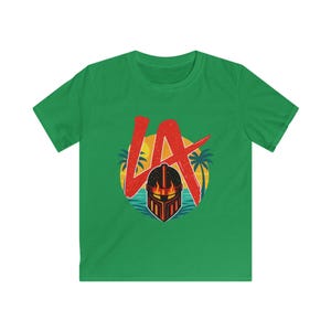 Megastar LA Knight Inspired Kids Tee Gildan 64000B Youth Softstyle Shirt Unisex WWE Wrestling Fan Apparel
