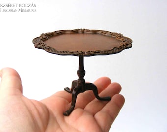 Tilt top table (Miniature furniture for dollhouses in 1:12 scale)