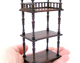 Victorian whatnot shelf (Miniature furniture for dollhouses in 1:12 scale)