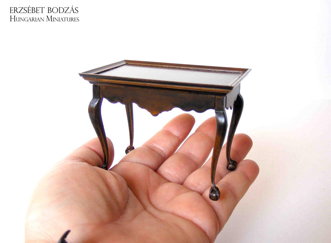 Tea Table (miniature Furniture for Dollhouses in 1:12 Scale) - Etsy