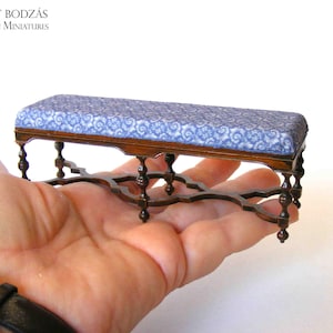 Hall bench (Miniature furniture for dollhouses in 1:12 scale)