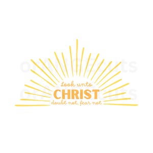 Jugendthema 2025, Jugendthema SVG, Mädchenlager SVG, Look Unto Christ SVG, junge Frauen, junge Männer, Grundschule