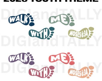 Youth Theme 2026, Youth Theme SVG, Girls Camp SVG, Walk with Me SVG, Walk with Christ svg, Young Women, Young Men, Primary