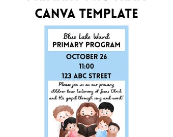 Primary Program Invitation, Primary Program Template, LDS Primary Program, Primary Program Handout