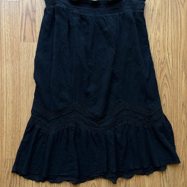 Solid Black Prairie Skirt-Waist 26 to 30