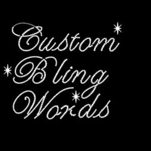 Fancy Script font iron on bling, Edwardian iron on custom words, rhinestone letters, bling,Bedazzled patch, Iron on letters, bling numbers