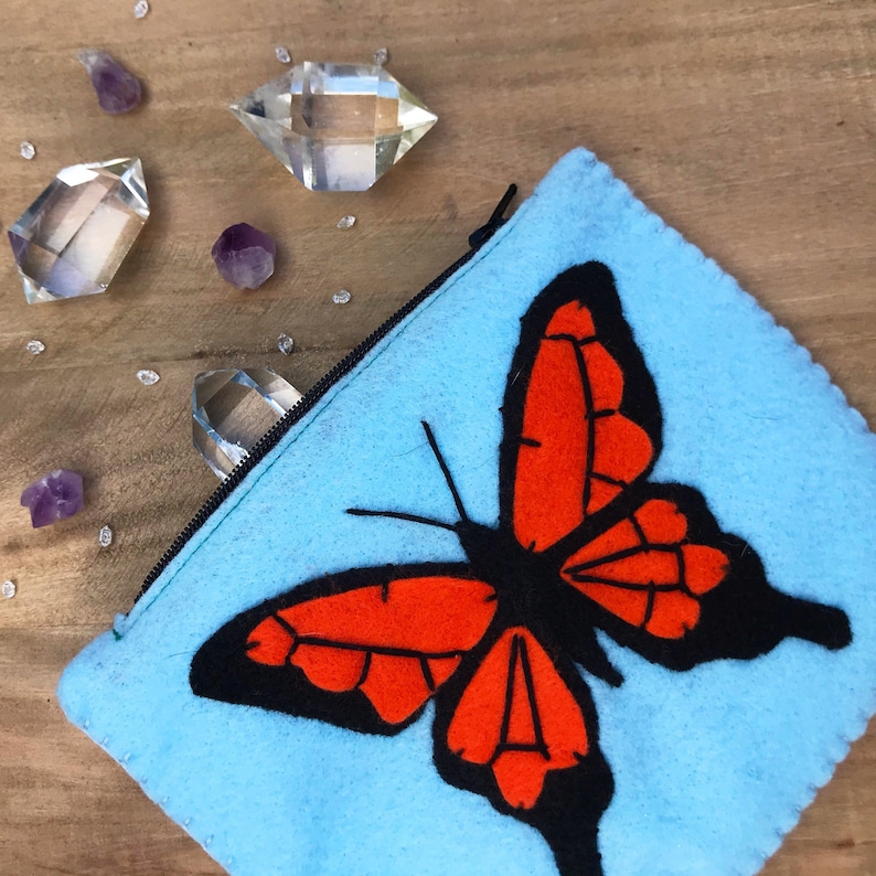 coin pouch butterfly coin purse butterfly purse felt purse butterfly pouch felt wallet clutch felt small pouch felt pouch