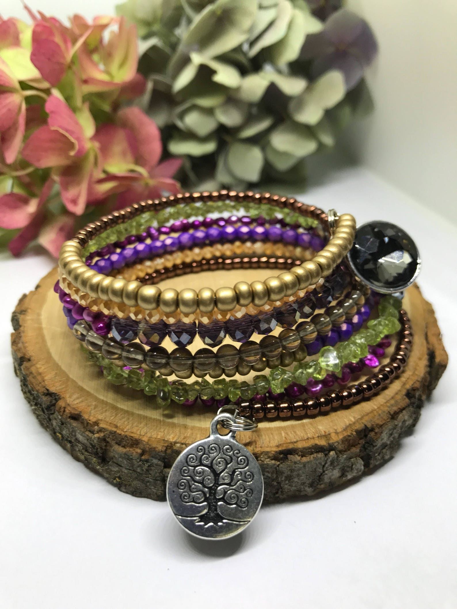 Bestie BraceletMemory Wire Boho bracelet Wrap bracelet Etsy