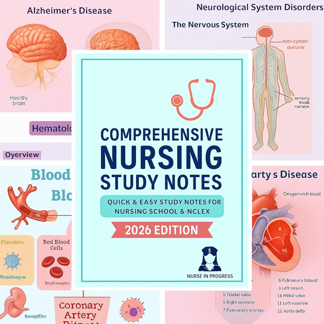 All in One Nursing School Success Pack | 1000+ Page Digital Download ...