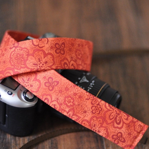 SLR Camera Strap - Pumpkin Spice - Camera Straps for dSLR - Nikon Camera Strap - Canon Camera Strap - LAST ONE