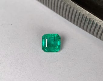 Natural Zambian Emerald – 0.92 Carats (Square Cut)