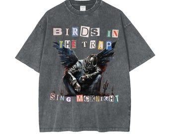 Travis Scott " Birds In The Trap " Oversize Washed Graphic T Shirt