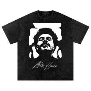 The Weeknd &quot; After Hours &quot; Oversize Washed Black T Shirt