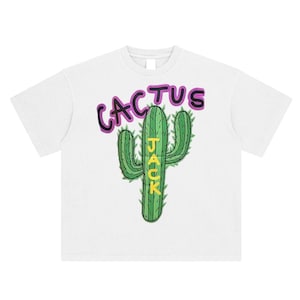 Travis Scott &quot; Cactus Neon Jack &quot; Heavyweight White T Shirt