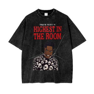Travis Scott T-shirt , Oversize Hip Hop T-shirt, Print Tee