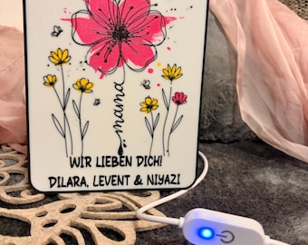 Mother's Day gift: personalized lamp