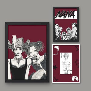 NANA Anime Poster Digital Download| Nana Osaki & Hachi | Printable Japanese Anime Decor