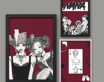 NANA Anime Poster Digital Download| Nana Osaki & Hachi | Printable Japanese Anime Decor