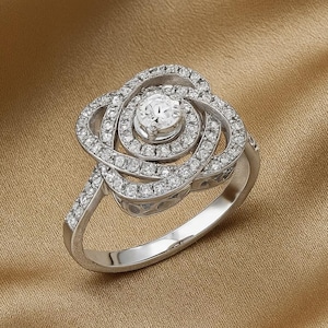 Roses Are Red, Diamonds Are Forever – 14K Gold Rose Ring