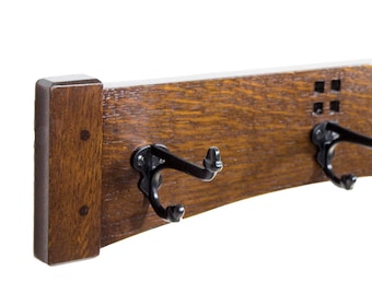 Buy Custom Made Arts And Crafts / Mission Cast Iron Hook Coat Rack, made to  order from Vollman Woodworking