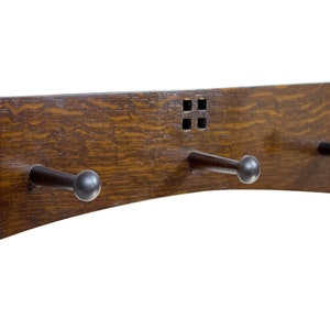 Coat Rack 18 Inch 3 Shaker Peg Arts and Crafts Style