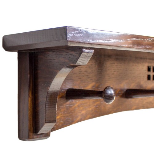 Combination Wall Shelf / Rack Mission / Arts and Crafts Style Etsy