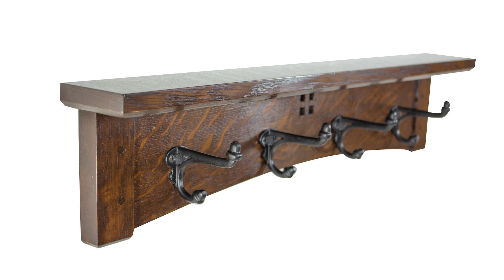 Arts and Crafts Mission Coat Rack With Shelf Etsy