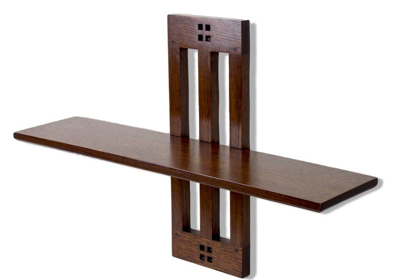 Mission Style Floating Wall Shelf Image 0