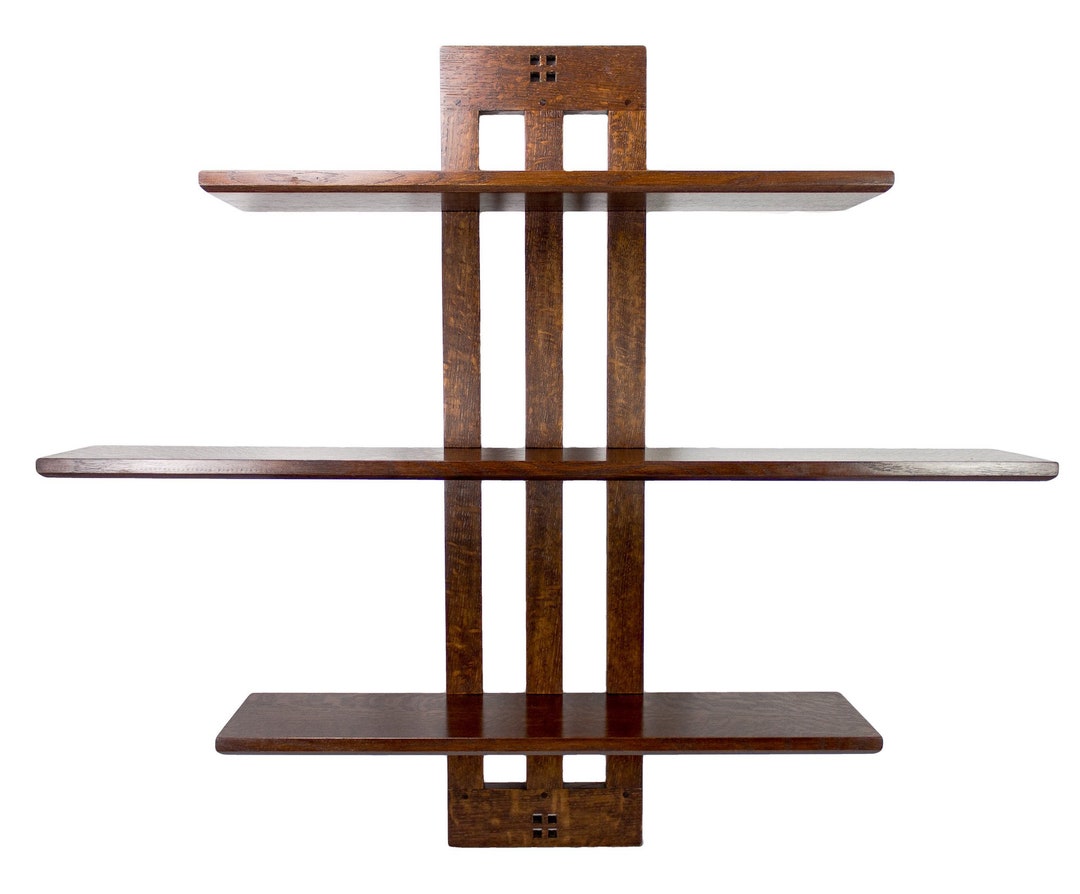 Three Tier Wall Shelf Arts and Crafts / Mission Style Etsy