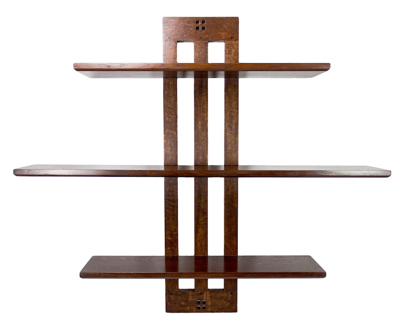 Three Tier Wall Shelf Arts and Crafts / Mission Style Etsy