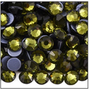 1440/1200/288PC HOTFIX Iron On Rhinestones CRYSTAL AAAA Grade quality, Perfectly Cut, Maximum Sparkle Olive